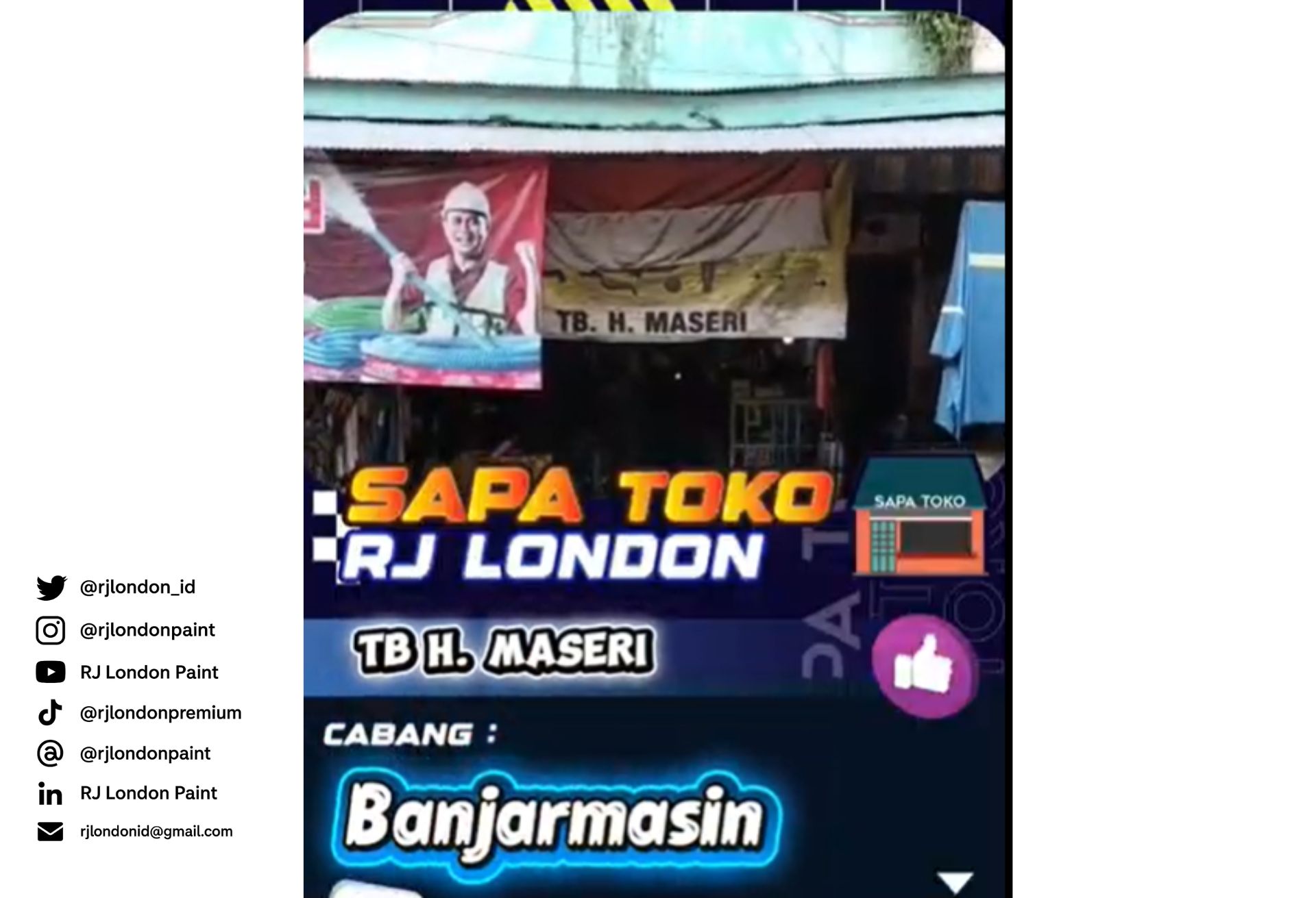 Sapa Toko Banjarmasin TB H. Maseri, Mitra Setia RJ London dalam Distribusi Cat Berkualitas